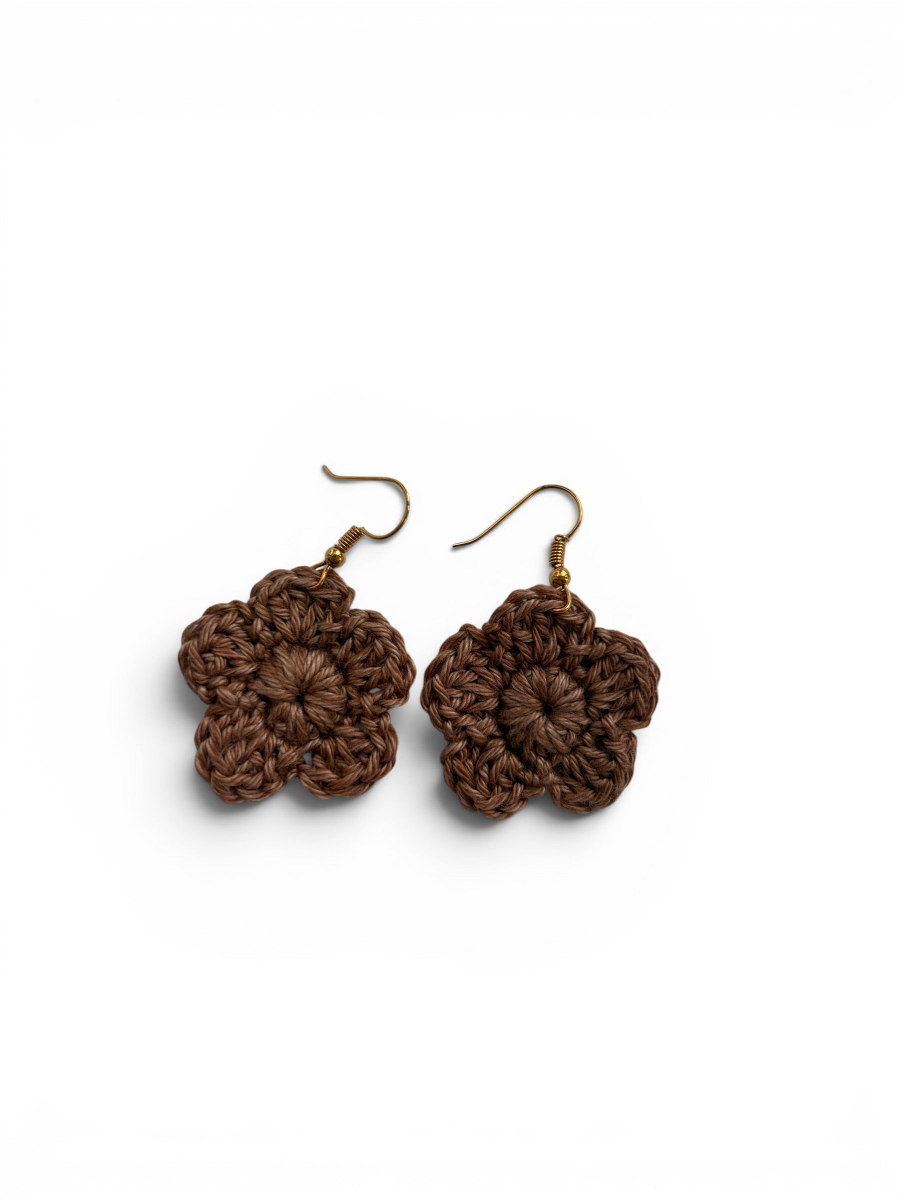 Crocheted Flower Earrings