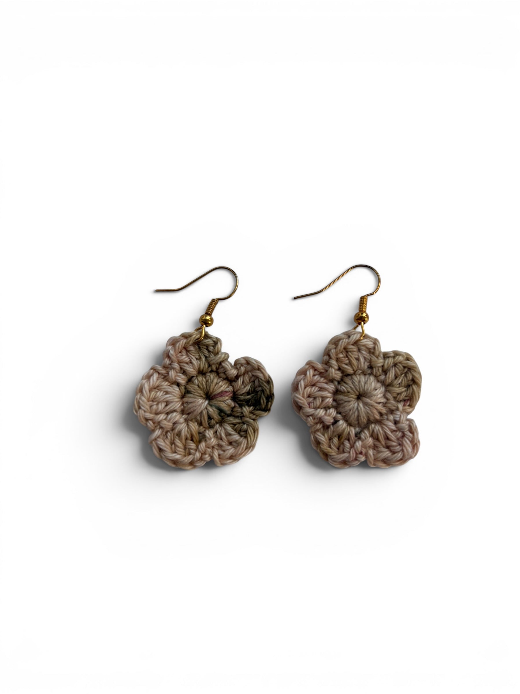 Crocheted Flower Earrings